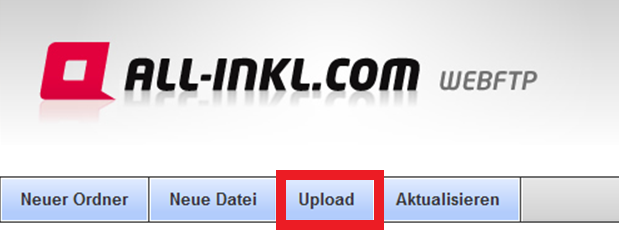 All-Inkl WebFTP - Upload