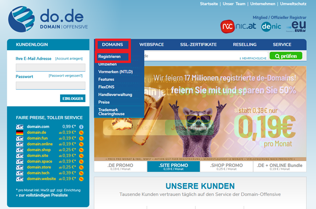 Domain registrieren, OHNE Webhosting - Eine Anleitung!