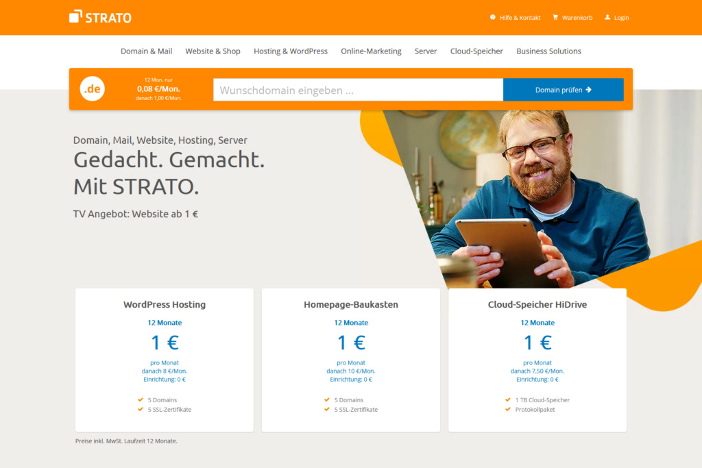 Website erstellen - Ein Überblick für Anfänger 8 Website erstellen mit Strato