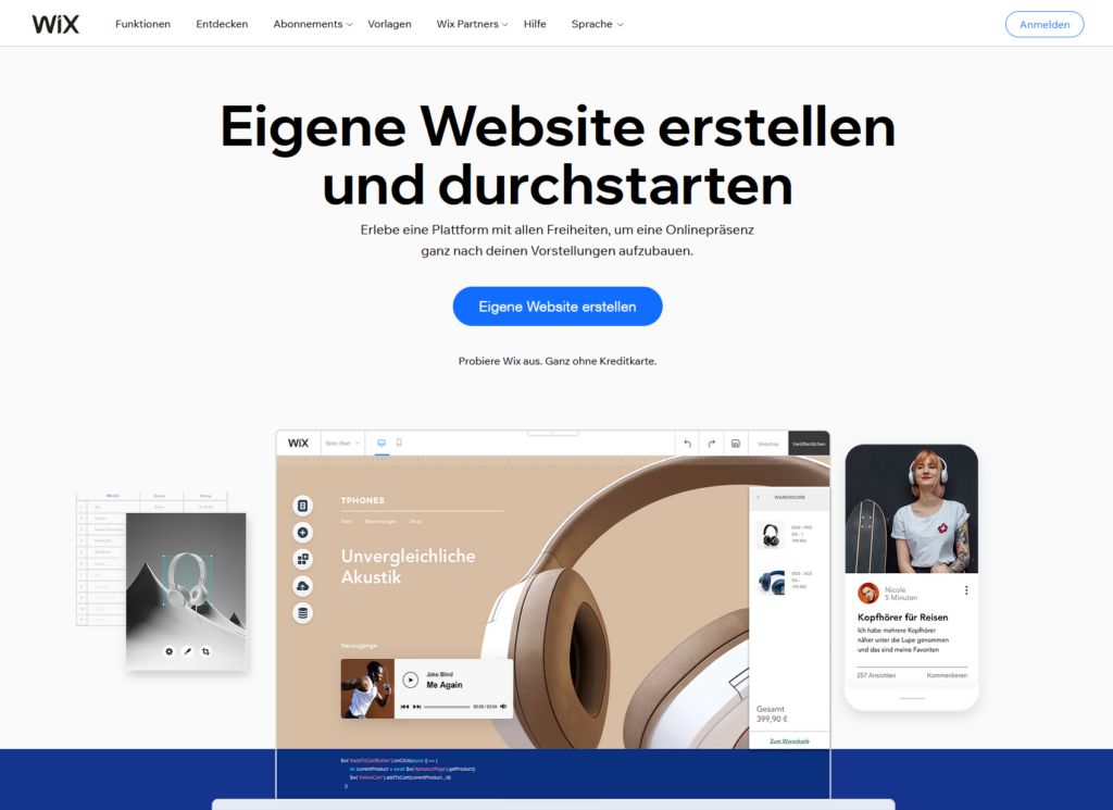 Website erstellen - Ein Überblick für Anfänger 6 Website erstellen mit Wix