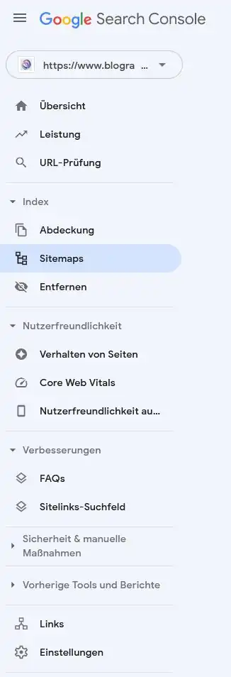 Sitemaps - gut für Crawler und Seitenbesucher 5 Google Search Console Menuepunkt Sitemaps