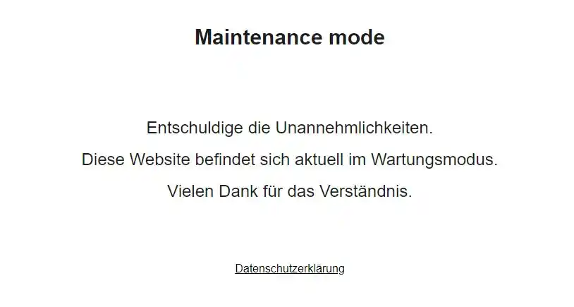 Eine WordPress-Website oder einzelne Webseiten per Passwort schützen - und das DSGVO-konform! So geht`s. 11 Maintenance Mode mit Link zur Datenschutzerklaerung
