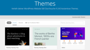 Meistgenutzte WordPress Themes